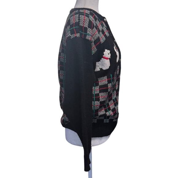 Vintage Deans of Scotland Wool Scottie Dog Sweater – Size M-Holiday Knit - Picture 4 of 6